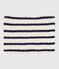 Snood enfant rayé en tricot doublé en polaire bleu MARSHMALLOW/ SOIR