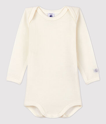 PETIT BATEAU - Body manches longues bébé en laine et coton