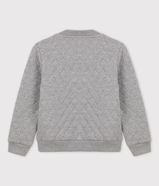 Cardigan en tubique matelassé enfant garçon gris SUBWAY CHINE