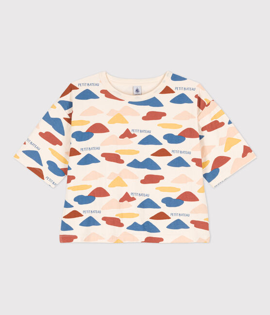 Tee-shirt BOXY imprimé Femme blanc AVALANCHE/ MULTICO