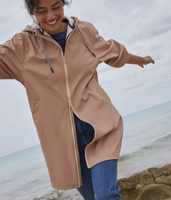 Ciré long et léger en matière recyclée Femme/Homme beige VINTAGE