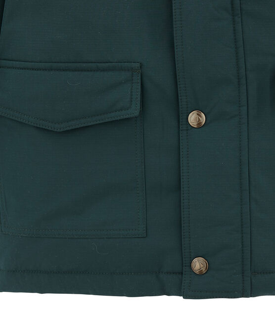 Doudoune enfant garçon déperlante en plume et duvet vert SHERWOOD