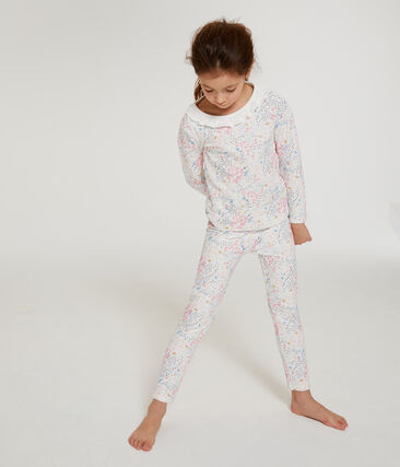 Emotie aanval Werkloos Pyjama petite fille en tubique MARSHMALLOW/MULTICO | Petit Bateau