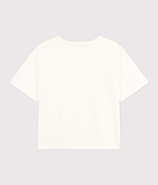 Tee-shirt le Boxy en coton femme blanc MARSHMALLOW