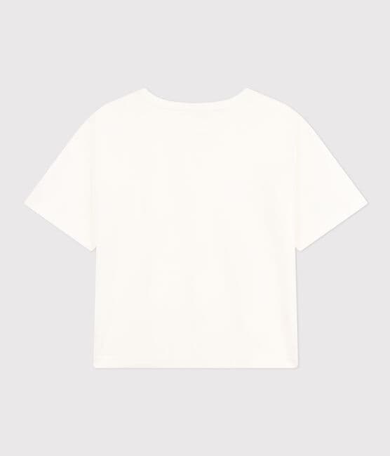 Tee-shirt le Boxy en coton femme blanc MARSHMALLOW