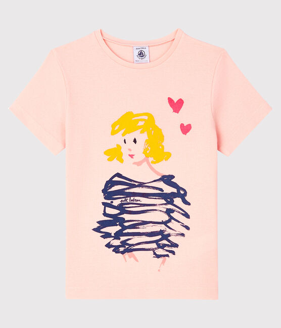 Tee-shirt manches courtes enfant fille rose MINOIS
