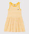 Robe sans manches en coton enfant fille jaune AVALANCHE/blanc DAISY