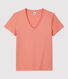 Tee-shirt LE DROIT col V en coton bio Femme