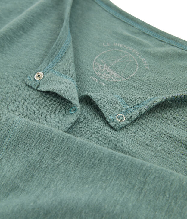 Cardigan femme en lin vert