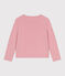 Cardigan enfant en coton uni rose CHARME