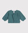 Cardigan en laine et coton bébé vert PAUL
