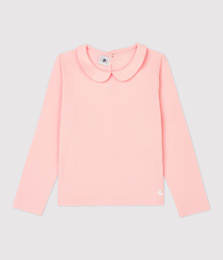 Tee-shirt manches longues en coton enfant fille rose MINOIS