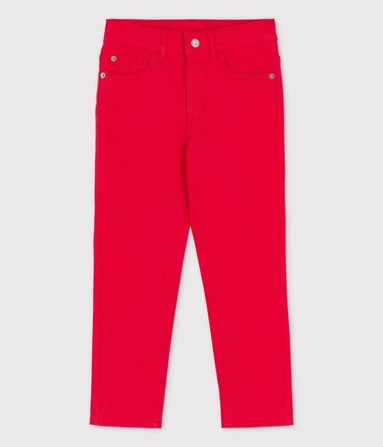 Pantalon en denim enfant fille / garçon rouge PEPS
