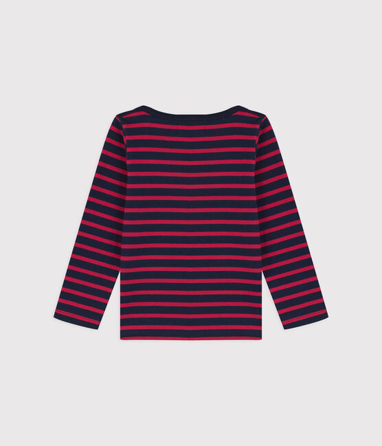 Marinière en jersey enfant garçon bleu SMOKING/rouge ROUGE