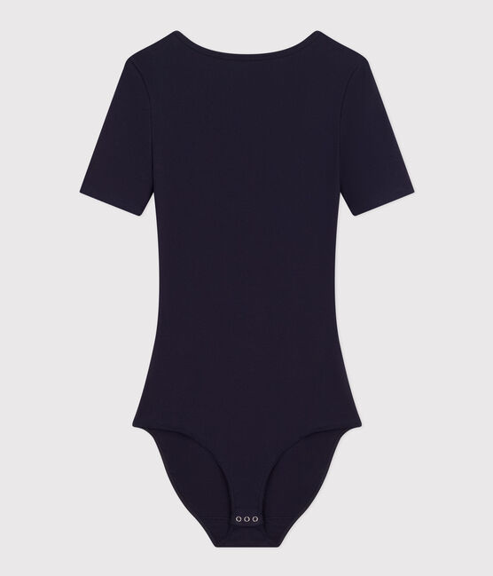 Body en coton et élasthanne femme bleu SMOKING