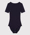 Body en coton et élasthanne femme bleu SMOKING