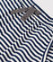 Short rayé en jersey flammé enfant fille bleu MEDIEVAL/blanc MARSHMALLOW