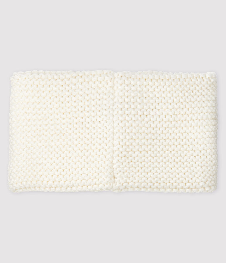 Snood uni b&eacute;b&eacute; fille blanc MARSHMALLOW
