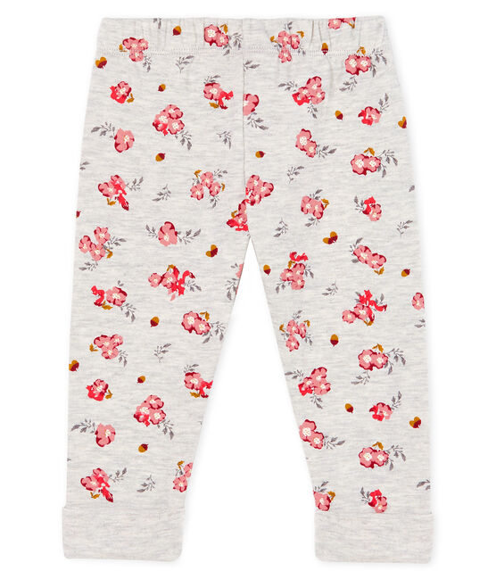 Pantalon en tubique imprimé bébé fille gris BELUGA/blanc MULTICO CN