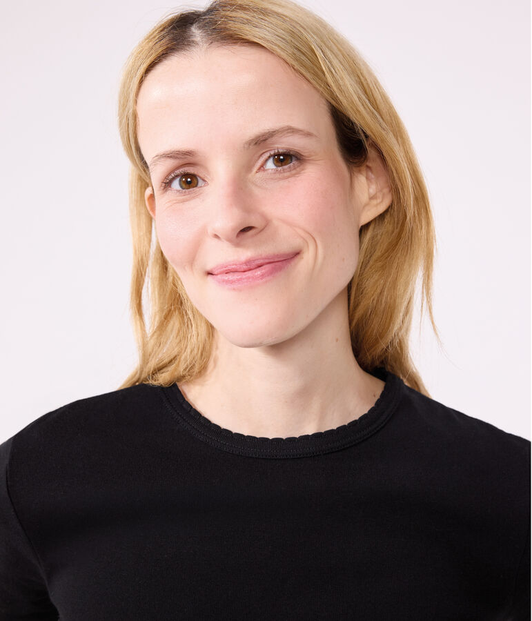 Tee-shirt L'ICONIQUE cocotte en coton Femme noir BLACK