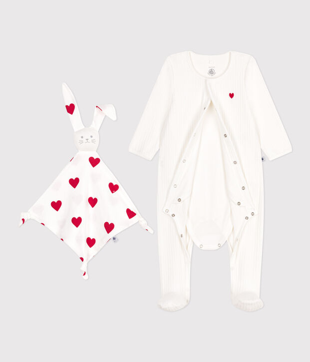 Ensemble cadeau naissance en velours multicouleur