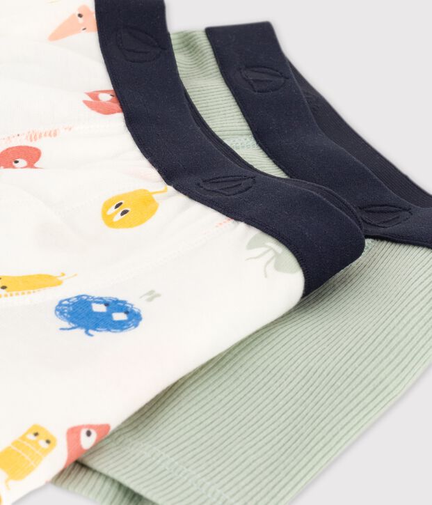 Lot de 2 boxers petit gar&ccedil;on &eacute;motions en coton et lyocell multicouleur