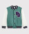 Blouson teddy enfant garçon bleu BRUT/blanc MARSHMALLOW