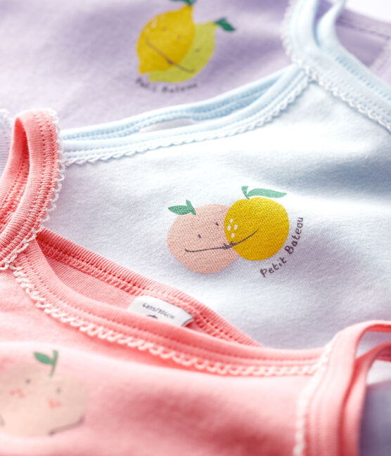 Lot de 3 chemises à bretelles fruits petite fille variante 1