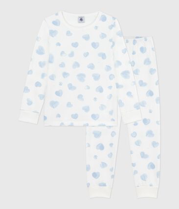 Pyjama enfant en molleton imprimé cœurs
