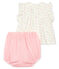 Ensemble 2 pièces bébé fille blanc MARSHMALLOW/blanc MULTICO