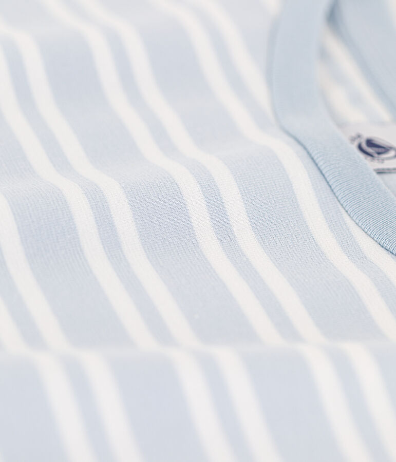 T-shirt LE BOXY en coton Femme bleu/blanc