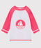 Tee-shirt anti-UV UPF 50+ bébé garçon/bébé fille blanc MARSHMALLOW/rose CUPCAKE