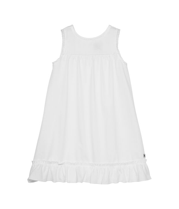 Nuisette file &agrave; pois ton sur ton blanc