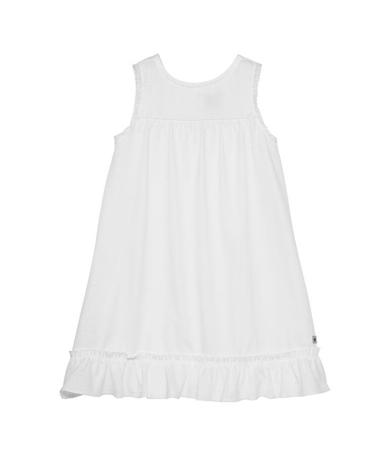 Nuisette file &agrave; pois ton sur ton blanc ECUME