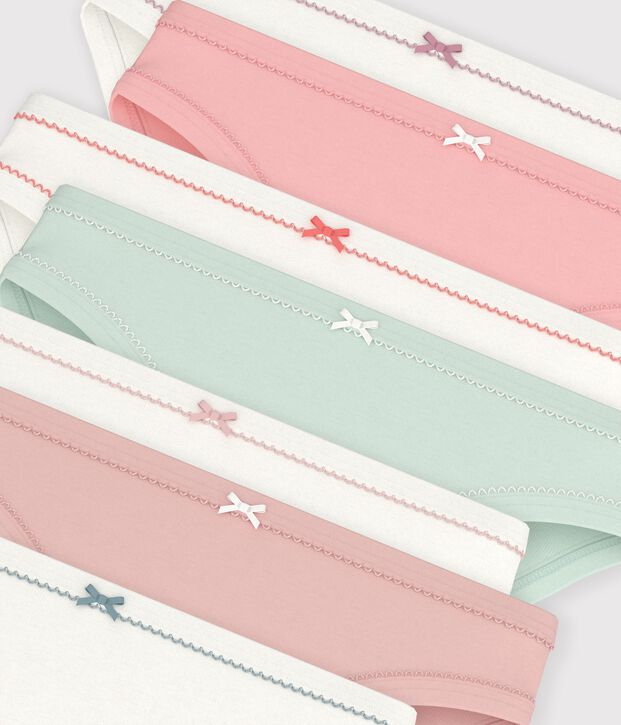 Lot de culottes enfant en coton uni multicouleur