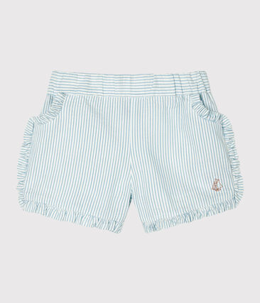 PETIT BATEAU - Short bébé fille en seersucker