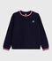 Sweatshirt femme en coton uni bleu SMOKING