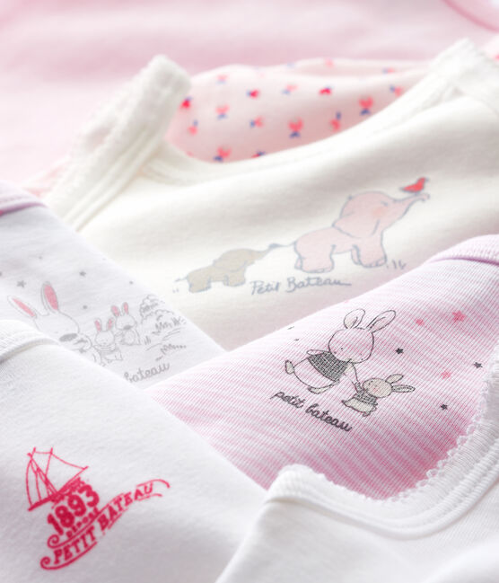 Lot surprise de 7 bodies à bretelles bébé fille variante 1