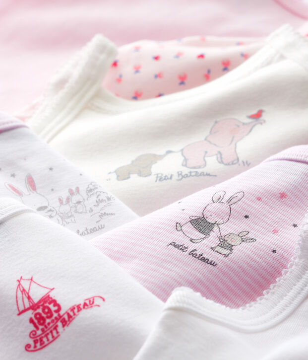 Lot surprise de 7 bodies &agrave; bretelles b&eacute;b&eacute; fille multicouleur