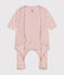 Bodyjama imprimé mini cœurs en velours bébé rose SALINE/ ROSEWOOD