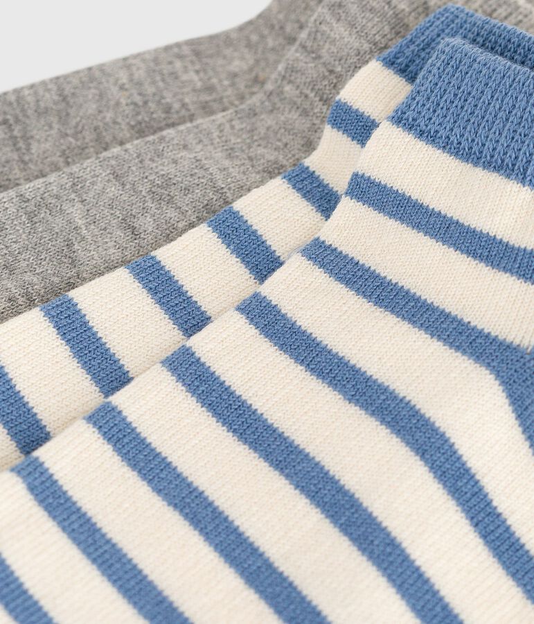 2 paires de chaussettes enfant fille en coton logo multicouleur