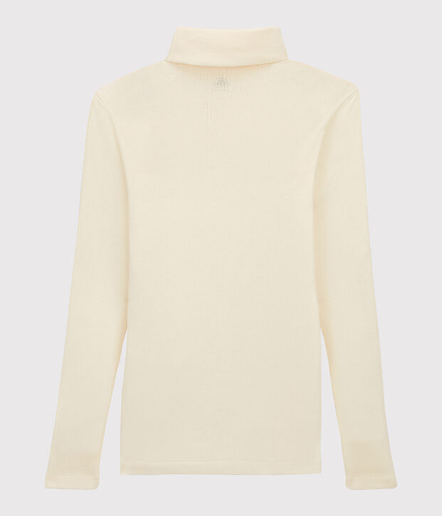 Sous pull en laine et coton Femme blanc