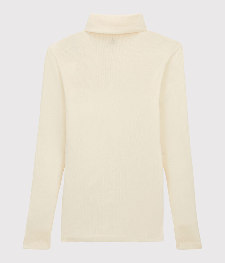 Sous pull en laine et coton Femme blanc