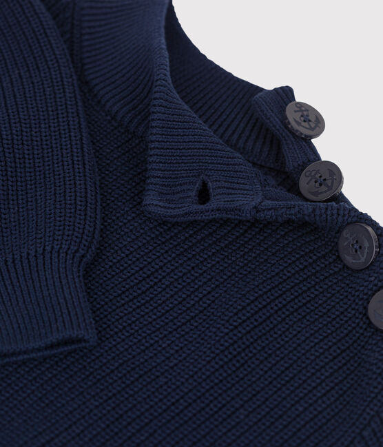 Pull en côte anglaise en coton Femme bleu SMOKING