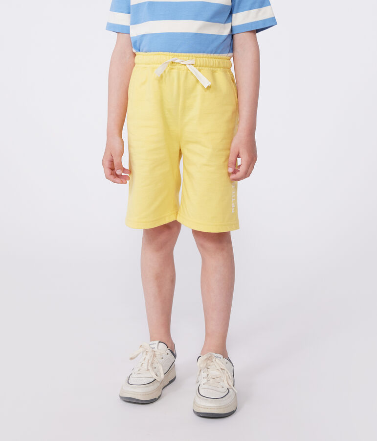 Bermuda short enfant en coton jaune ORGE