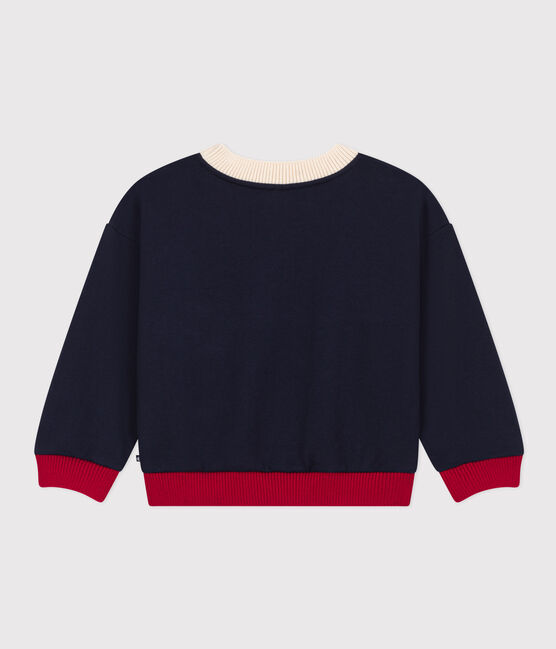 Sweatshirt imprimé en molleton enfant fille / garçon bleu SMOKING
