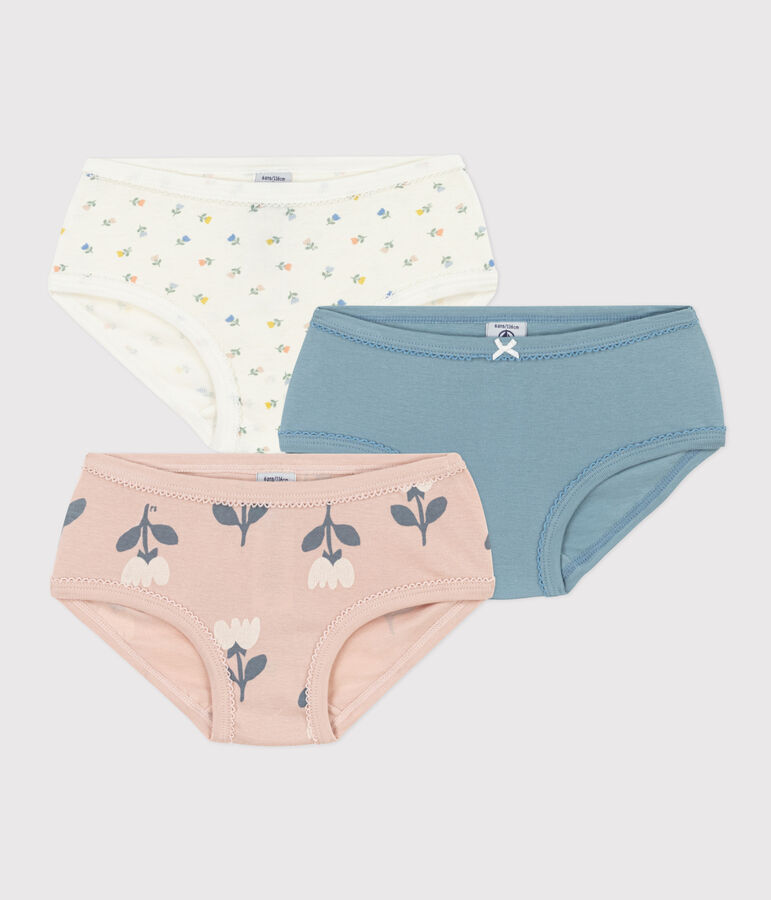 Lot de 3 culottes tulipes en coton petite fille variante 1