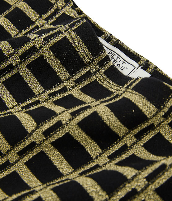 Marinière à carreaux femme noir NOIR/jaune OR