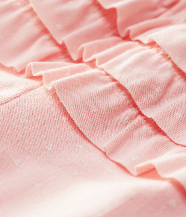 Legging imprim&eacute; b&eacute;b&eacute; fille rose/blanc