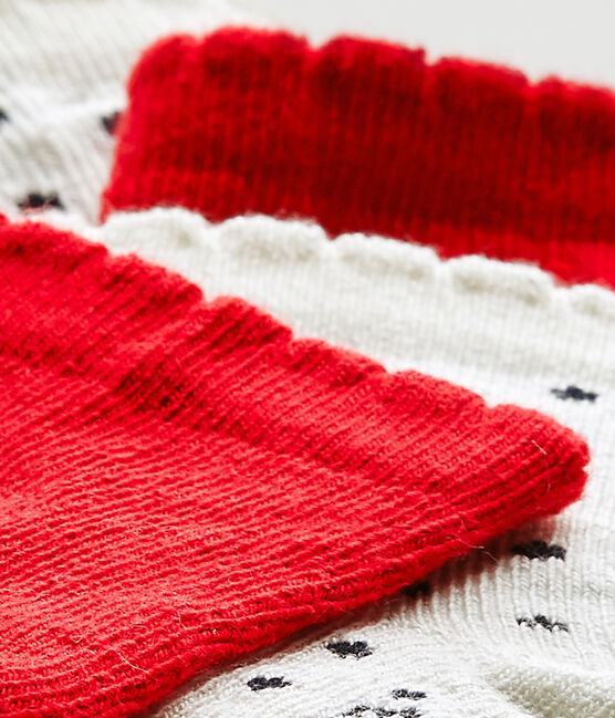 Lot de 2 paires de chaussettes bébé fille blanc LOT